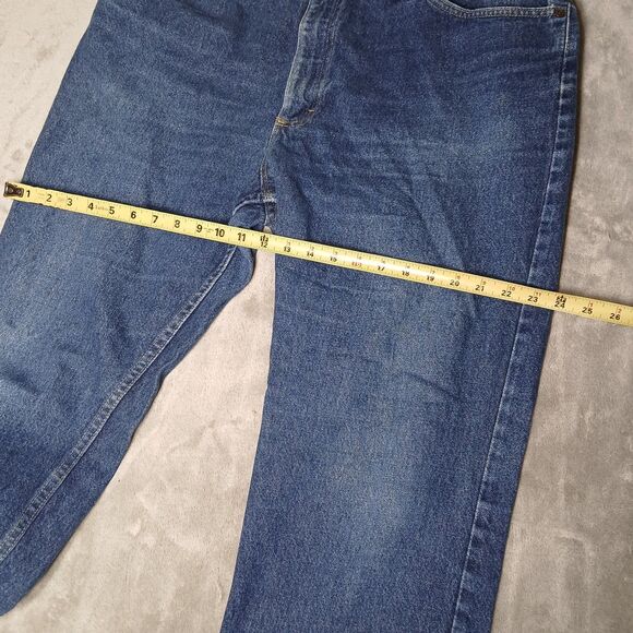 Lot (2) Lee Jeans Mens 42X34 Blue Straight Classic Work USA Made Vtg 80s Denim - Picture 12 of 16